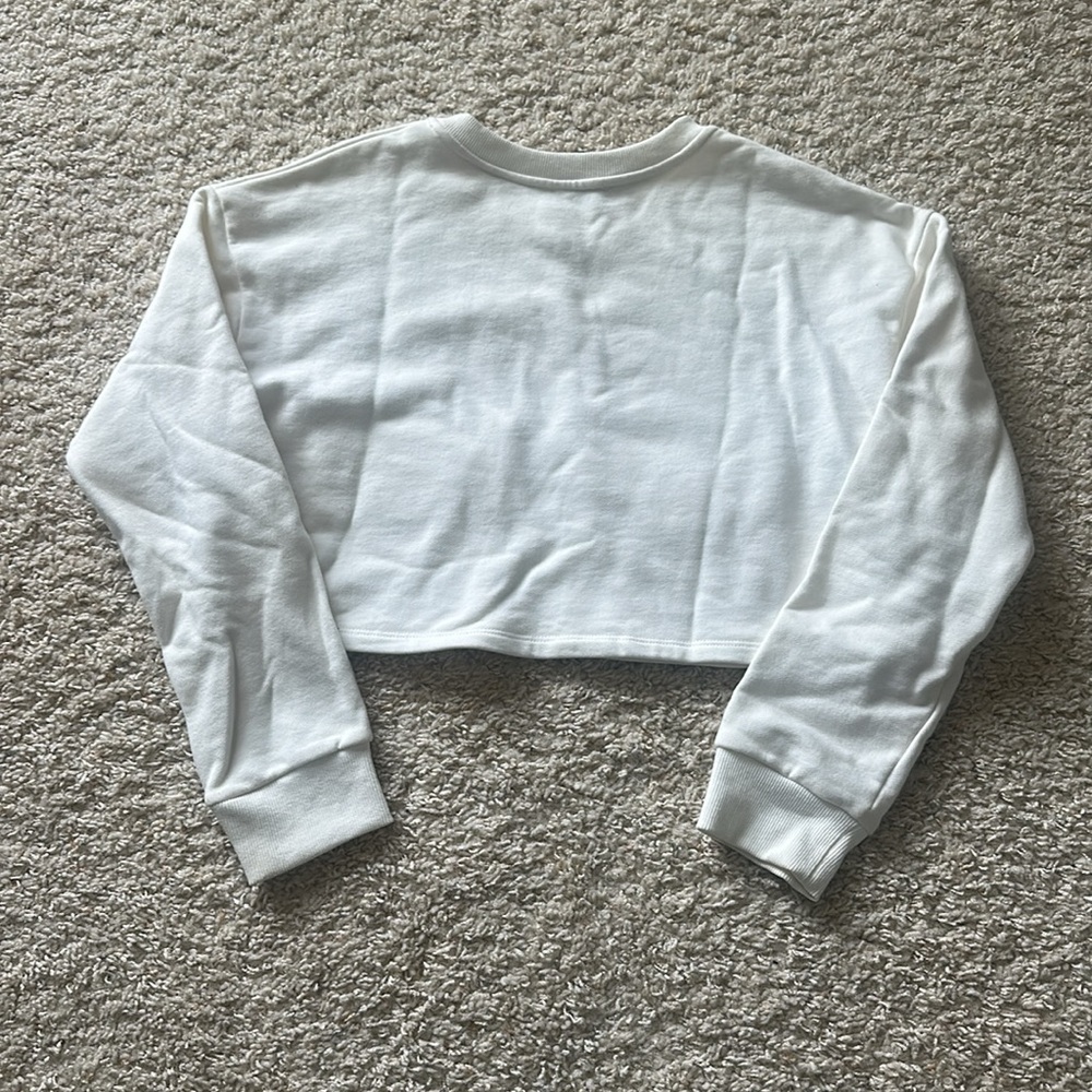 Women’s cropped cream sweatshirt - Picture 5 of 5